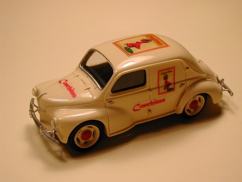 renault 4cv miniature conchitas publicitaire 1/43°