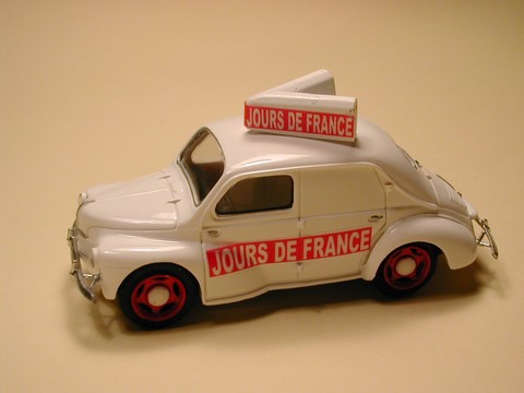 renault 4cv miniature jour de france  publicitaire 1/43°