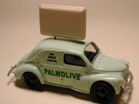 renault 4cv miniature palmolive publicitaire 1/43°