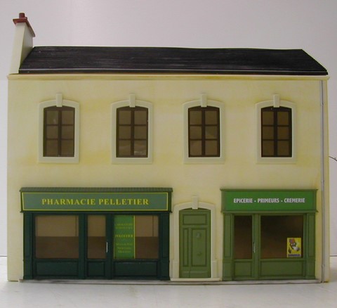  pharmacie epiceriedécors diorama dioramas maison maisons vitrine vitrines 1/43°