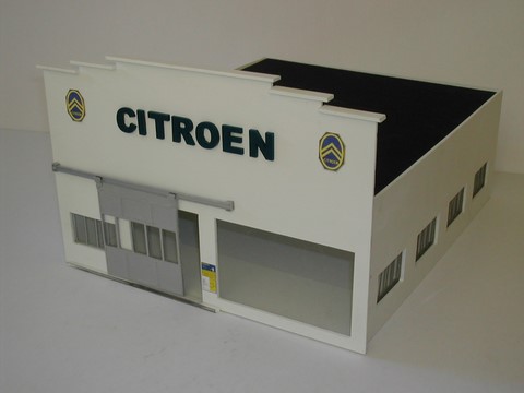 diorama garage station service maquette miniature 1/43°