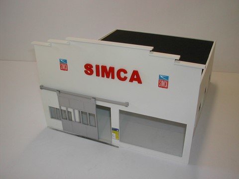 diorama garage station service maquette miniature 1/43°