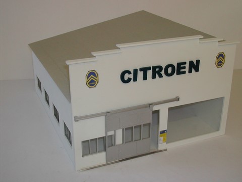 diorama garage station service maquette miniature 1/43°