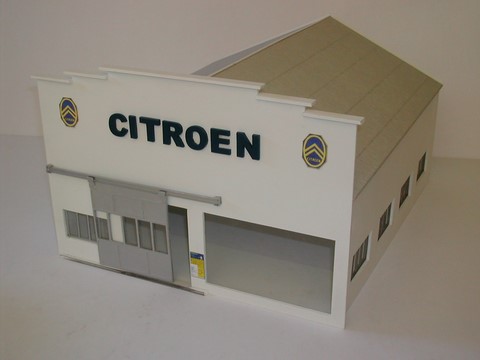 diorama garage station service maquette miniature 1/43°