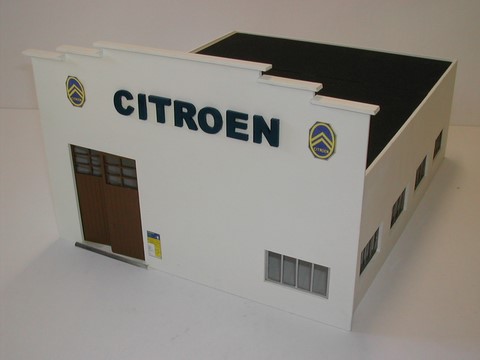 diorama garage station service maquette miniature 1/43°