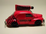 renault 4cv miniature zebraline  publicitaire 1/43°