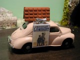 renault 4cv miniature chocolat lombart  publicitaire 1/43°