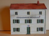   gendarmerie décors diorama dioramas maison maisons vitrine vitrines 1/43°