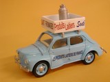 renault 4cv miniature propagande laitiere publicitaire 1/43°